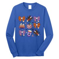 Coquette Pencil Bows Book Coffee Spooky Teacher Halloween Gift Long Sleeve Shirt