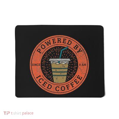 Cute Powered By Iced Coffee Mousepad
