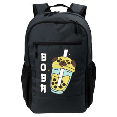 Cute Pug Boba Tea Kawaii Anime Japanese Funny Dog Lover Gift Daily Commute Backpack