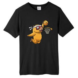 Capybara Playing Basketball Sports Rodent Tall Fusion ChromaSoft Performance T-Shirt