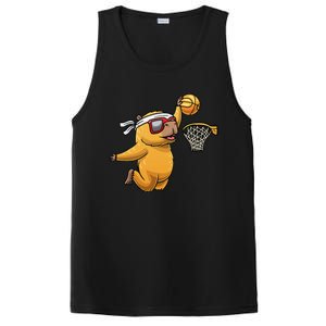 Capybara Playing Basketball Sports Rodent PosiCharge Competitor Tank