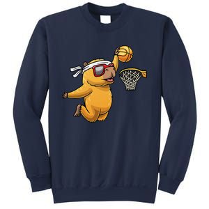 Capybara Playing Basketball Sports Rodent Sweatshirt