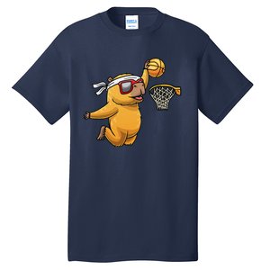 Capybara Playing Basketball Sports Rodent Tall T-Shirt