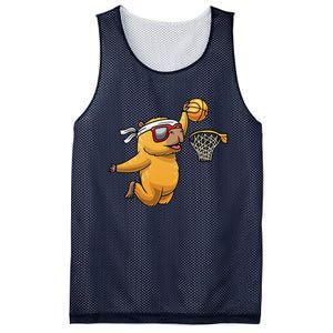 Capybara Playing Basketball Sports Rodent Mesh Reversible Basketball Jersey Tank