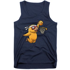 Capybara Playing Basketball Sports Rodent Tank Top