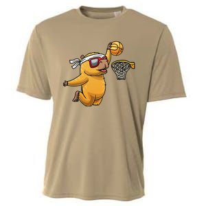 Capybara Playing Basketball Sports Rodent Cooling Performance Crew T-Shirt