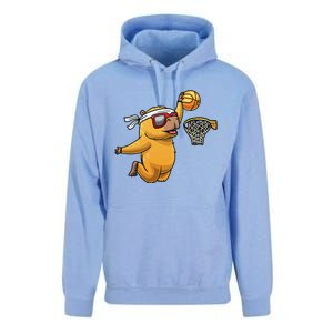 Capybara Playing Basketball Sports Rodent Unisex Surf Hoodie