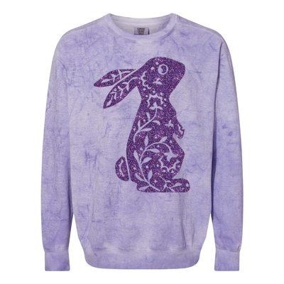 Cute Purple Bunny Rabbit Lovers Colorblast Crewneck Sweatshirt