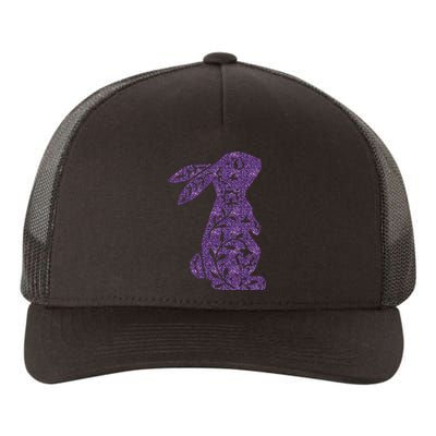 Cute Purple Bunny Rabbit Lovers Yupoong Adult 5-Panel Trucker Hat