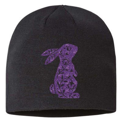 Cute Purple Bunny Rabbit Lovers Sustainable Beanie