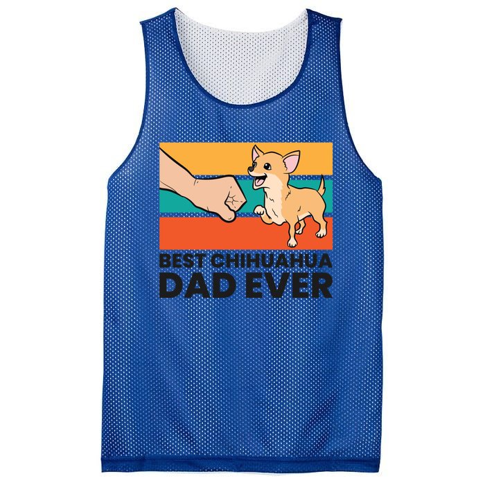 Chihuahua Papa Best Chihuahua Dad Ever Gift Mesh Reversible Basketball Jersey Tank