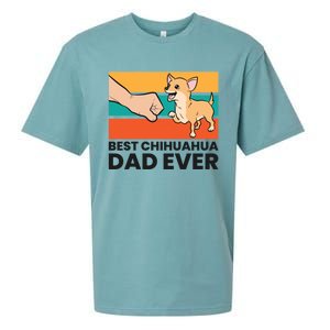 Chihuahua Papa Best Chihuahua Dad Ever Gift Sueded Cloud Jersey T-Shirt