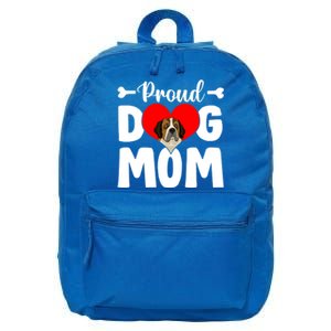 Cute Proud Bernard Dog Mom Funny Mother's Day Funny Gift 16 in Basic Backpack