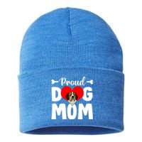 Cute Proud Bernard Dog Mom Funny Mother's Day Funny Gift Sustainable Knit Beanie