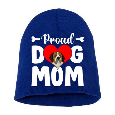 Cute Proud Bernard Dog Mom Funny Mother's Day Funny Gift Short Acrylic Beanie