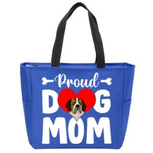 Cute Proud Bernard Dog Mom Funny Mother's Day Funny Gift Zip Tote Bag