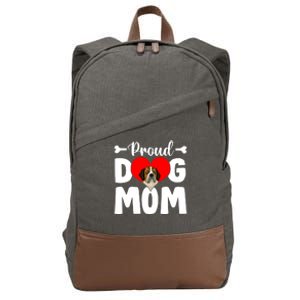 Cute Proud Bernard Dog Mom Funny Mother's Day Funny Gift Cotton Canvas Backpack