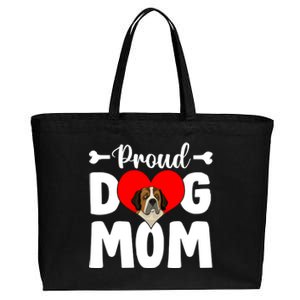 Cute Proud Bernard Dog Mom Funny Mother's Day Funny Gift Cotton Canvas Jumbo Tote