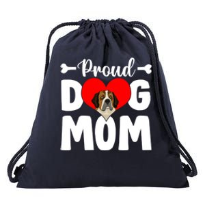 Cute Proud Bernard Dog Mom Funny Mother's Day Funny Gift Drawstring Bag