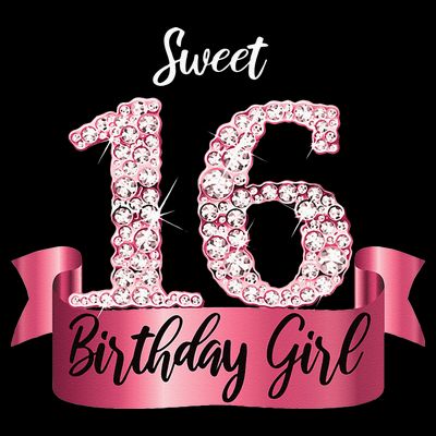 Cute Pink Black Sweet 16 Style I 16th Birthday Idea T-Shirt