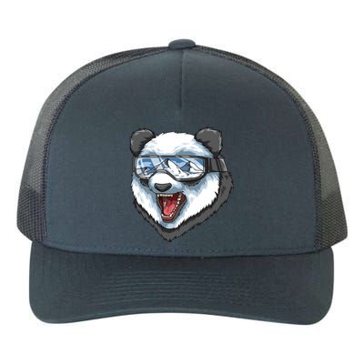 Cool Panda Bear Ski Mask Usa Ski Resort Retro Gift Great Gift Yupoong Adult 5-Panel Trucker Hat