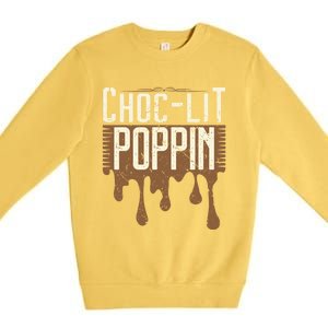 Chocgiftlit Poppin Black Magic African Gift Premium Crewneck Sweatshirt