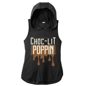 Chocgiftlit Poppin Black Magic African Gift Ladies PosiCharge Tri-Blend Wicking Draft Hoodie Tank