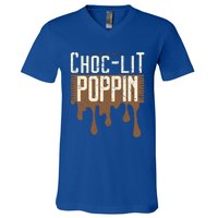 Chocgiftlit Poppin Black Magic African Gift V-Neck T-Shirt