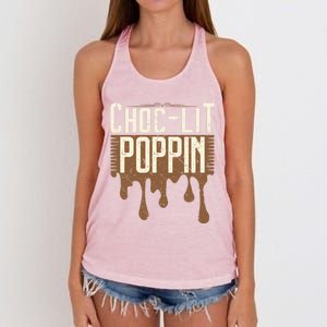 Chocgiftlit Poppin Black Magic African Gift Women's Knotted Racerback Tank