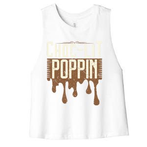 Chocgiftlit Poppin Black Magic African Gift Women's Racerback Cropped Tank