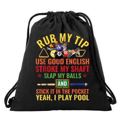 Cool Pool Billiards Billiard Player Table Sport Game Play Gift Drawstring Bag
