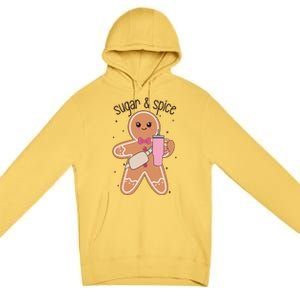 Cute Preppy Christmas Boujee Gingerbread Sugar And Spice Cool Gift Premium Pullover Hoodie