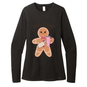 Cute Preppy Christmas Boujee Gingerbread Sugar And Spice Cool Gift Womens CVC Long Sleeve Shirt