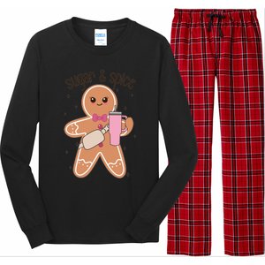 Cute Preppy Christmas Boujee Gingerbread Sugar And Spice Cool Gift Long Sleeve Pajama Set