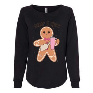 Cute Preppy Christmas Boujee Gingerbread Sugar And Spice Cool Gift Womens California Wash Sweatshirt