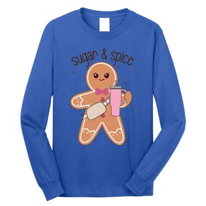 Cute Preppy Christmas Boujee Gingerbread Sugar And Spice Cool Gift Long Sleeve Shirt