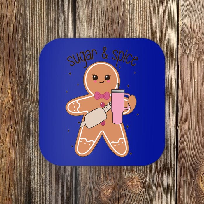 Cute Preppy Christmas Boujee Gingerbread Sugar And Spice Cool Gift Coaster