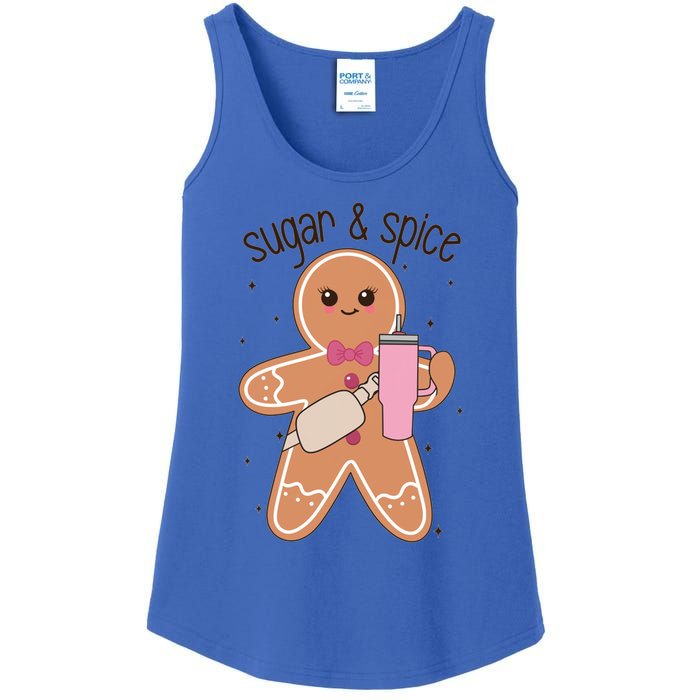 Cute Preppy Christmas Boujee Gingerbread Sugar And Spice Cool Gift Ladies Essential Tank