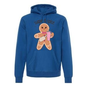 Cute Preppy Christmas Boujee Gingerbread Sugar And Spice Cool Gift Premium Hoodie