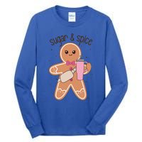 Cute Preppy Christmas Boujee Gingerbread Sugar And Spice Cool Gift Tall Long Sleeve T-Shirt