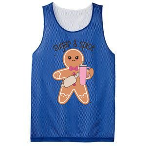 Cute Preppy Christmas Boujee Gingerbread Sugar And Spice Cool Gift Mesh Reversible Basketball Jersey Tank