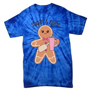 Cute Preppy Christmas Boujee Gingerbread Sugar And Spice Cool Gift Tie-Dye T-Shirt