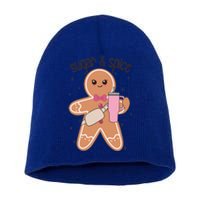 Cute Preppy Christmas Boujee Gingerbread Sugar And Spice Cool Gift Short Acrylic Beanie