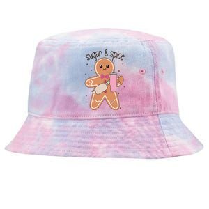 Cute Preppy Christmas Boujee Gingerbread Sugar And Spice Cool Gift Tie-Dyed Bucket Hat