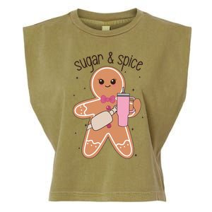 Cute Preppy Christmas Boujee Gingerbread Sugar And Spice Cool Gift Garment-Dyed Women's Muscle Tee