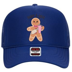 Cute Preppy Christmas Boujee Gingerbread Sugar And Spice Cool Gift High Crown Mesh Back Trucker Hat