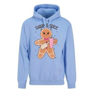 Cute Preppy Christmas Boujee Gingerbread Sugar And Spice Cool Gift Unisex Surf Hoodie