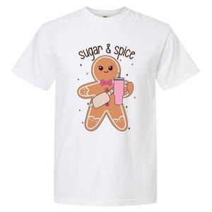 Cute Preppy Christmas Boujee Gingerbread Sugar And Spice Cool Gift Garment-Dyed Heavyweight T-Shirt