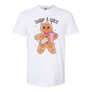 Cute Preppy Christmas Boujee Gingerbread Sugar And Spice Cool Gift Softstyle CVC T-Shirt