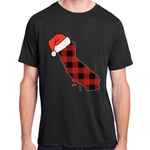 California Plaid Christmas Santa Hat Holiday Matching Design Adult ChromaSoft Performance T-Shirt